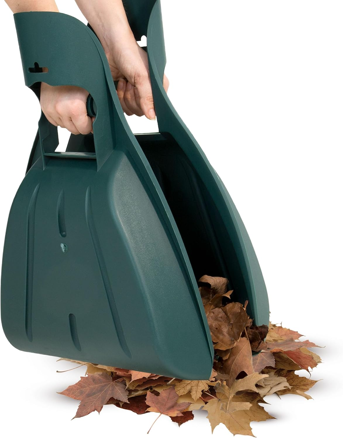 Rastrillos de Mano Recolector de Hojas Ligero Durable para Jardin Mulch Verde