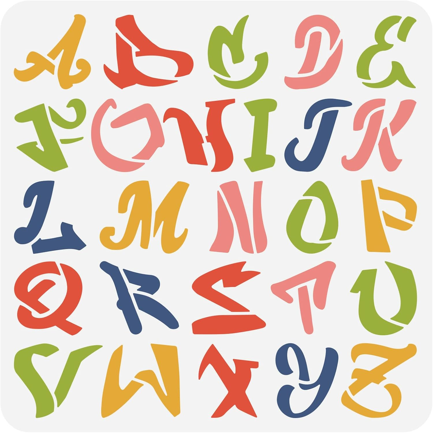 BENECREAT Graffiti Letters Stencil 12X12