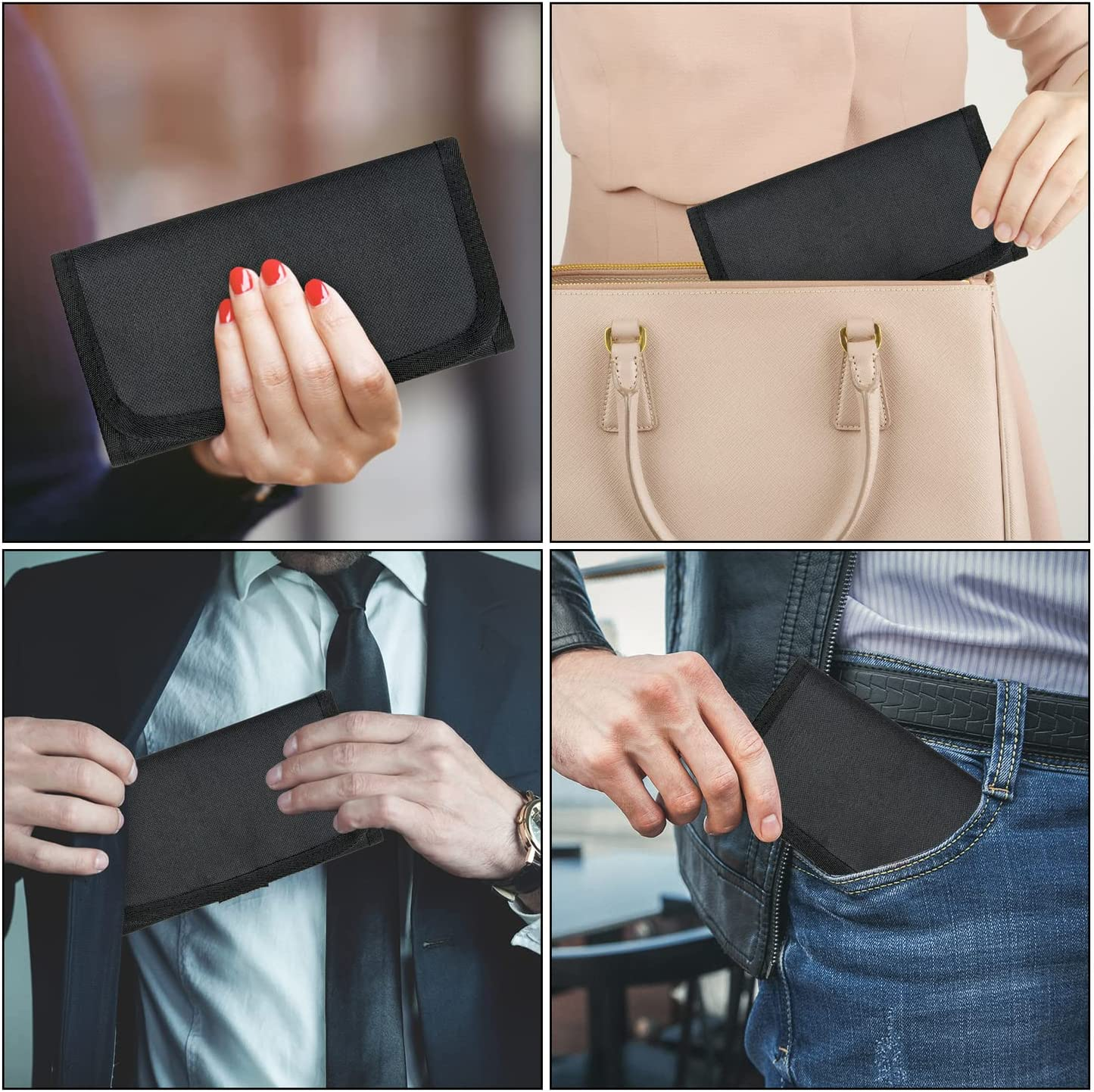 Money Wallet, Organizer for Cash with 6 Zippered Pocket Multipack Pouch, Bill... - Picture 7 of 13
