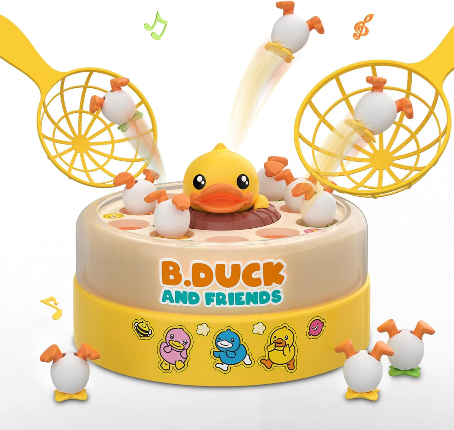 B.Duck Games for Kids Age 4-6, Board Games Bounce and Catch Duck Toys for Kids 4-8, Family Board Games for 5-7 Boys Girls, Birthday Gifts Christmas Party Games for Toddlers 3-5