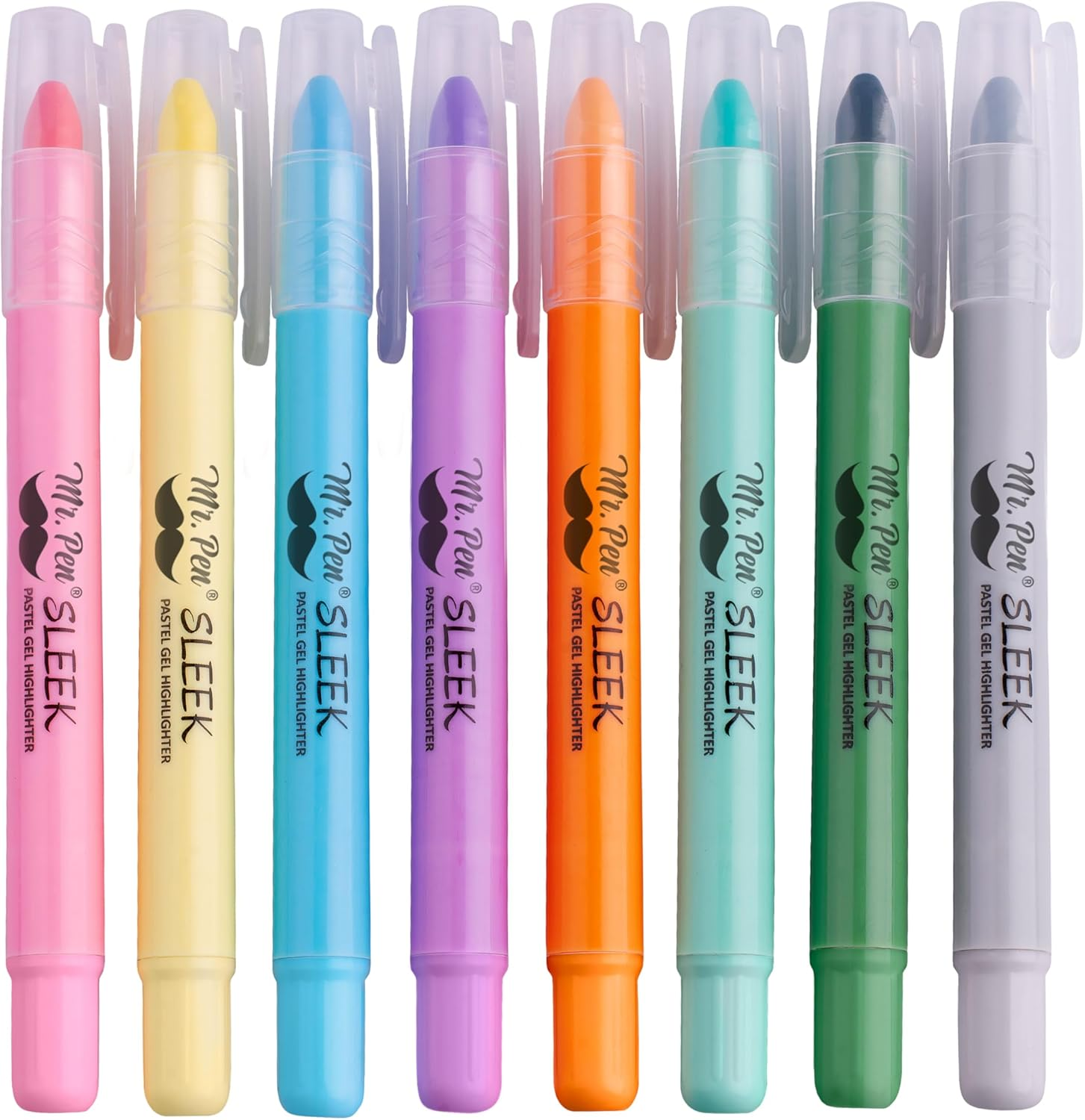Mr. Pen- Bible Highlighters, Pastel Gel 8 Pack, Assorted Colors, Highlighters No Bleed, Highlighter, Highlighter Set, Dry Markers