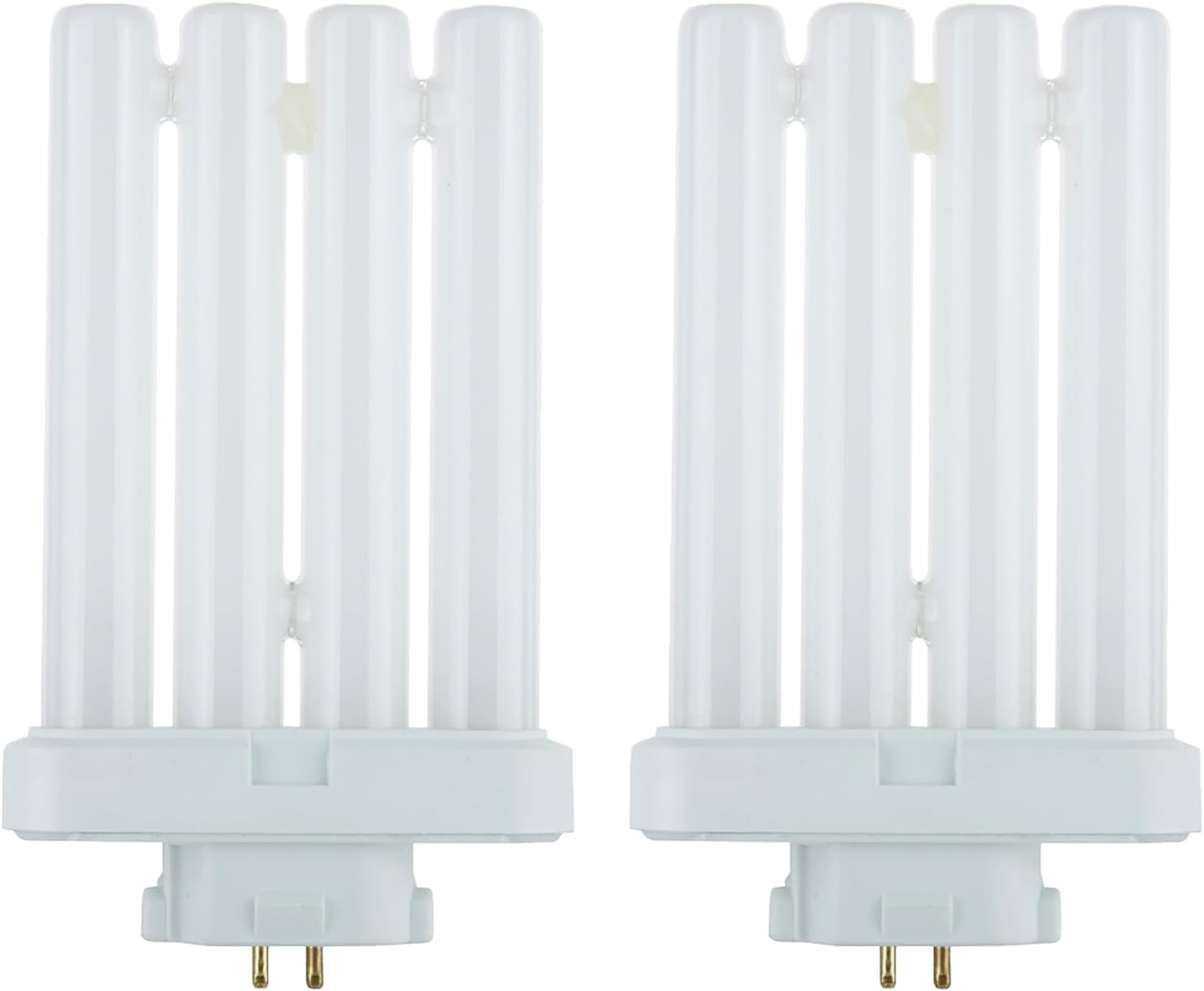 40531 FML27/65K/2PK Quad Tube Plug-In Compact Fluorescent Lamp, FML 4-Pin, 27 Watts, 1500 Lumens, 6500K Daylight, 4-Pin (Gx10Q4) Base, 120 Volts, 2 Pack