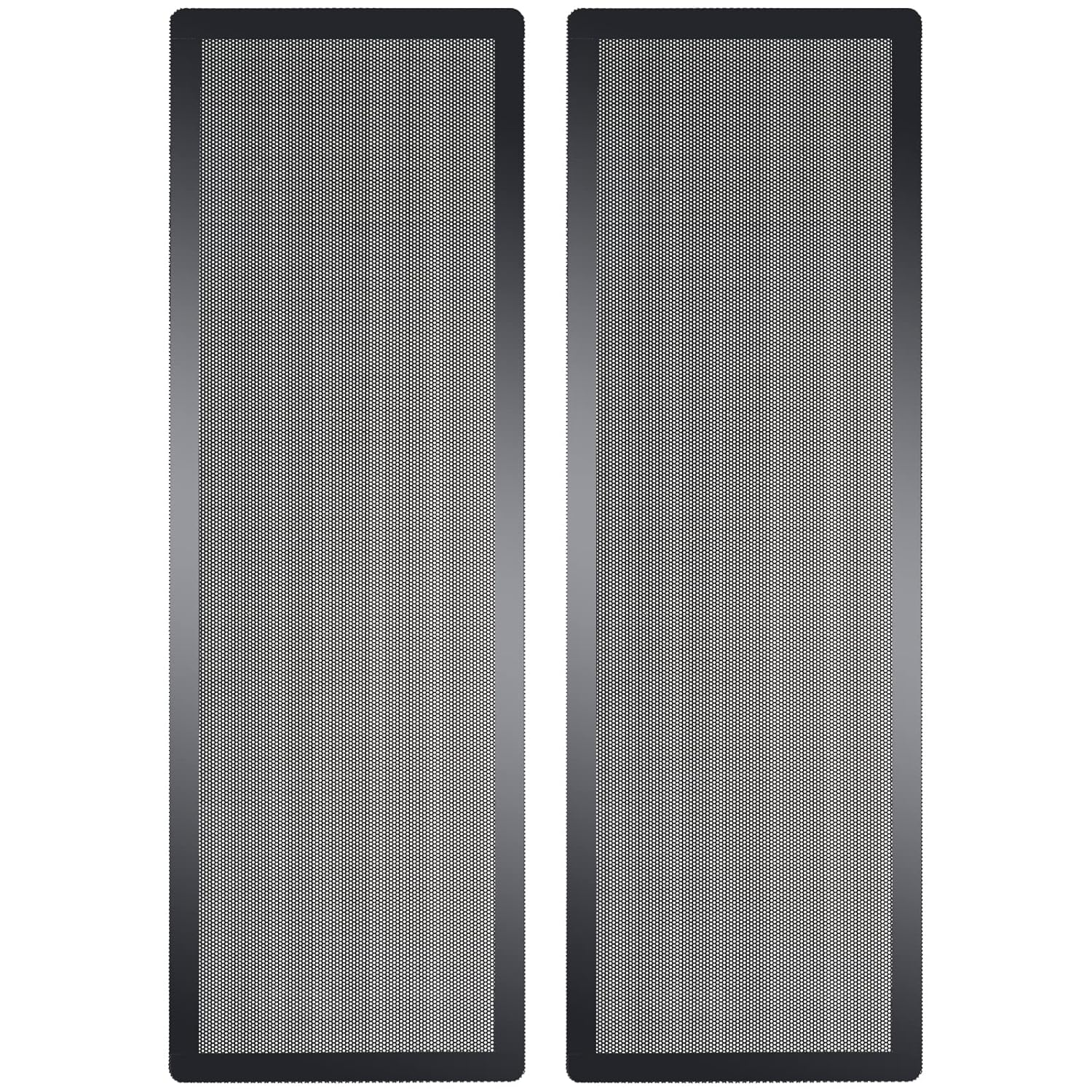 360Mm X 120Mm PC Case Dust Mesh Filter [2 Pack], Magnetic Frame Computer Fan Dust Mesh PC Cooler Filter Dustproof PVC Cover Grills - Black