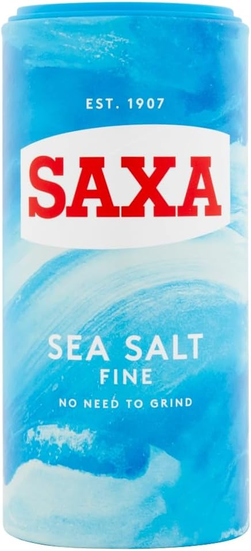 Saxa Fine Sea Salt, 350 g Drum, No Need to Grind (1-Pack)