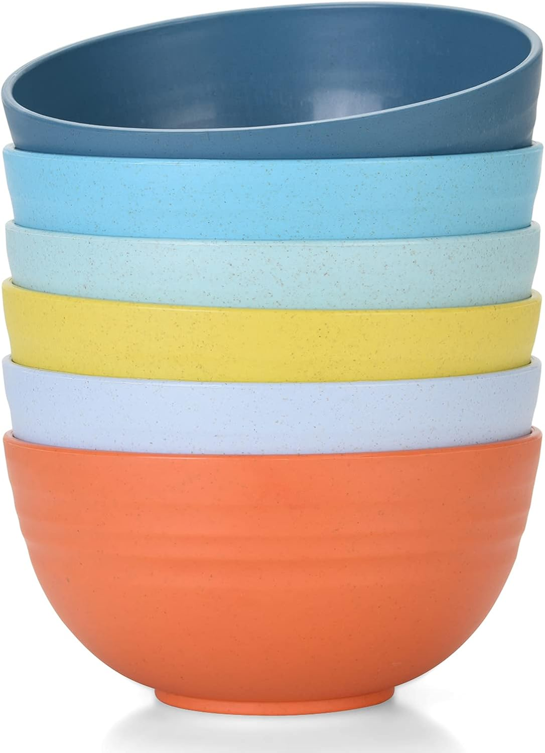 Unbreakable Cereal Bowls 25 OZ Microwave and Dishwasher Safe Bpa-Free Bowl Dessert Bowls for Serving Soup, Oatmeal, Pasta and Salad [Set of 6]