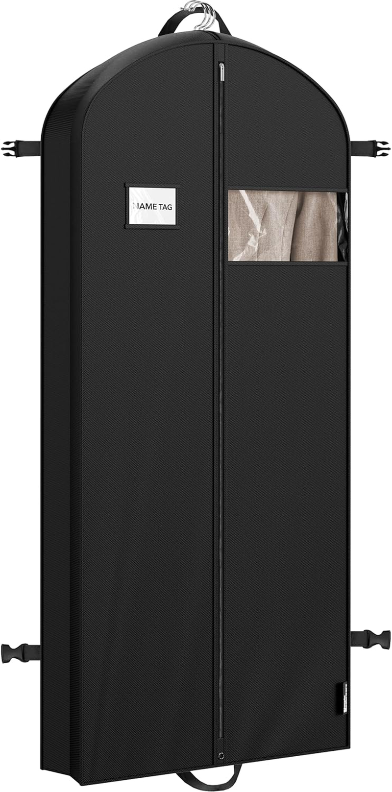 60'' Travel Garment Bag for Suits, Dresses, Coats, Tuxedos, Heavy Duty 300D Polyester