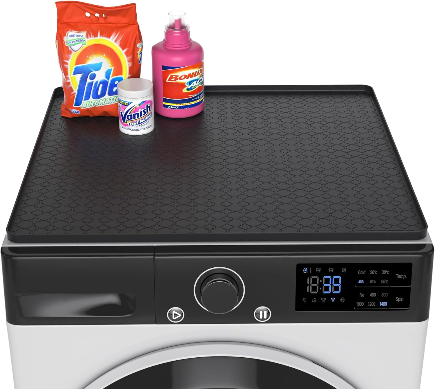 Black Silicone Washer Dryer Top Cover - 27