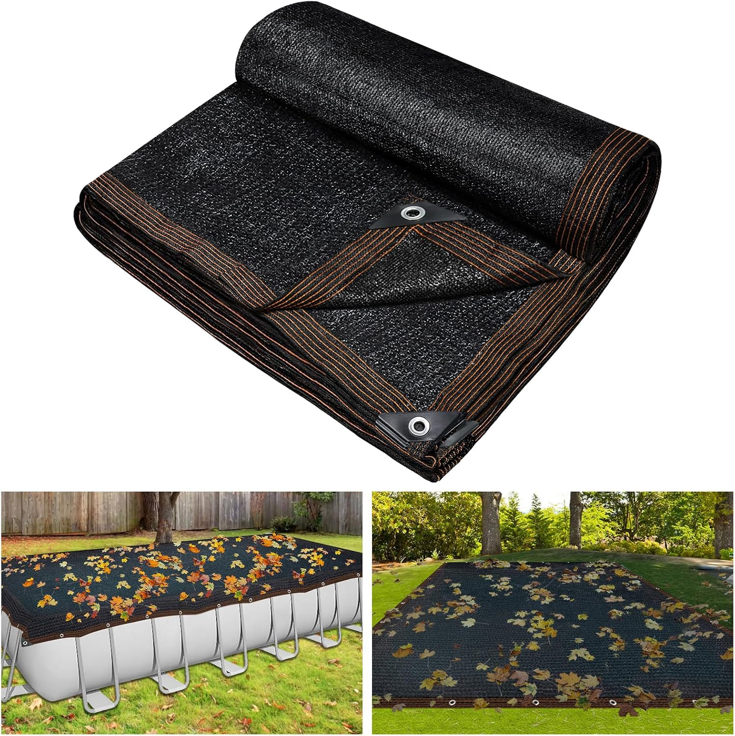 18 X 36 FT Pool Leaf Net Cover for Above-Ground & In-Ground Pools | Heavy Duty Mesh Pool Cover Blocks Leaves, Debris & Twigs, with Reinforced Grommets for Secure Installation, Water Drainage