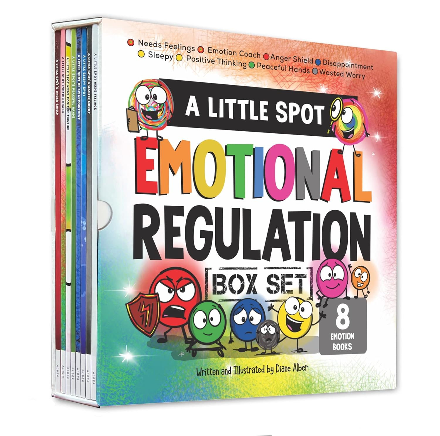 A Little SPOT Emotional Regulation Box Set (Books 49-56: Peaceful Hands, Anger Shield, Needs Feelings, Sleep, Disappointment, Wasted Worry, Positive Thinking, and Emotion Coach)