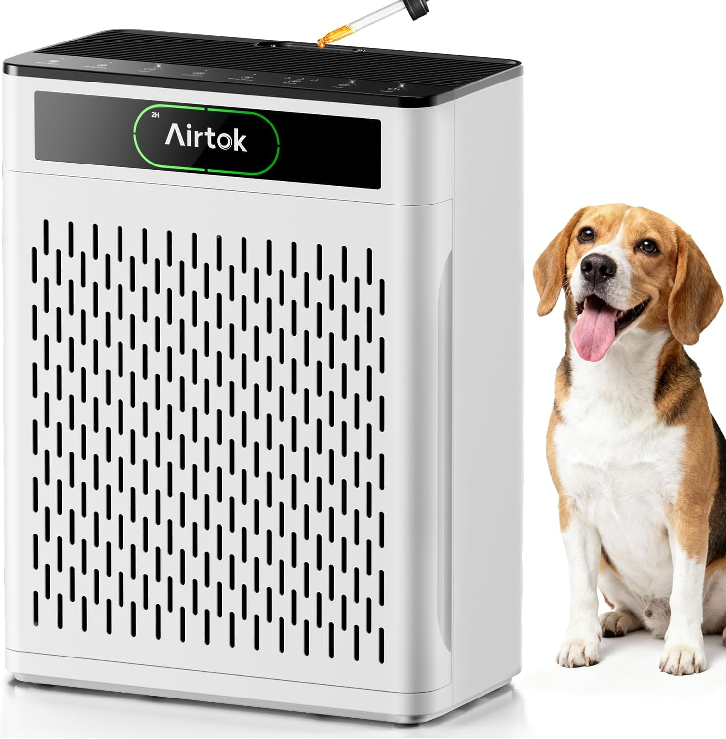 Airtok AP3001 Air Purifier for Home Large Room 1848 Sq Ft HEPA Filter White