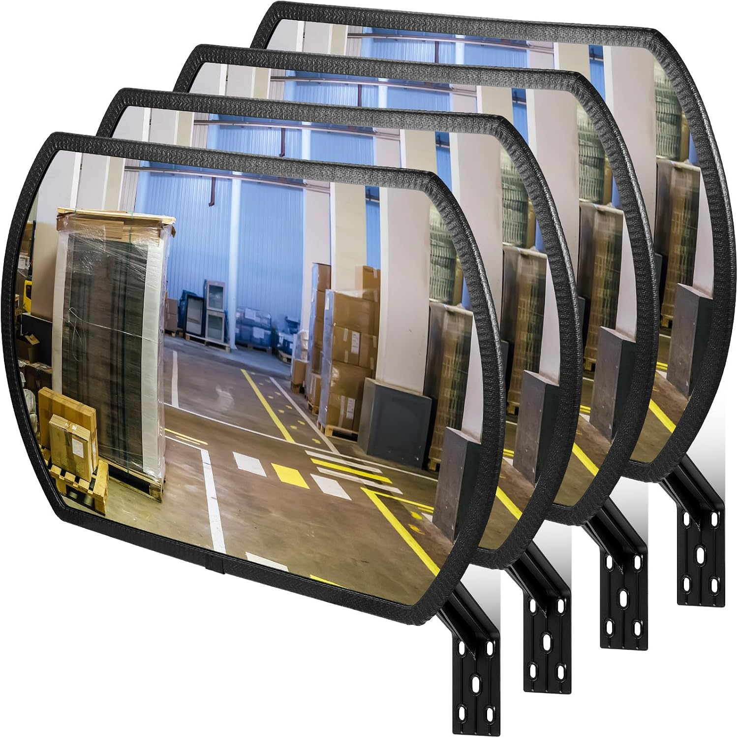 2 Pcs 18" X 12" Garage Convex Security Corner Mirror