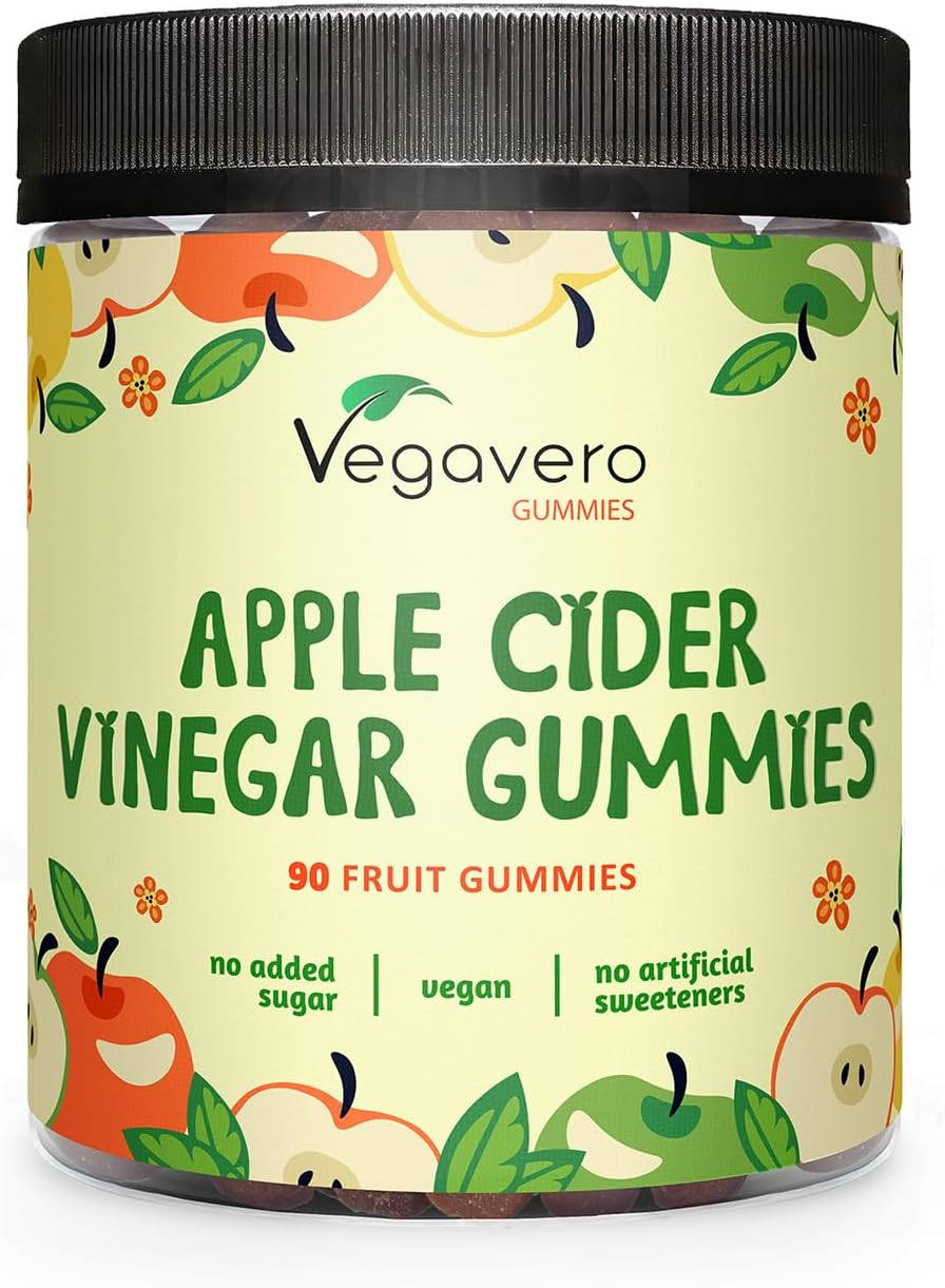 Apple Cider Vinegar | 90 Gommose Di Aceto Di Sidro Di Mele | Elevato Contenuto Di Frutta | Senza Additivi E Dolcificanti | 100% Vegan | ®