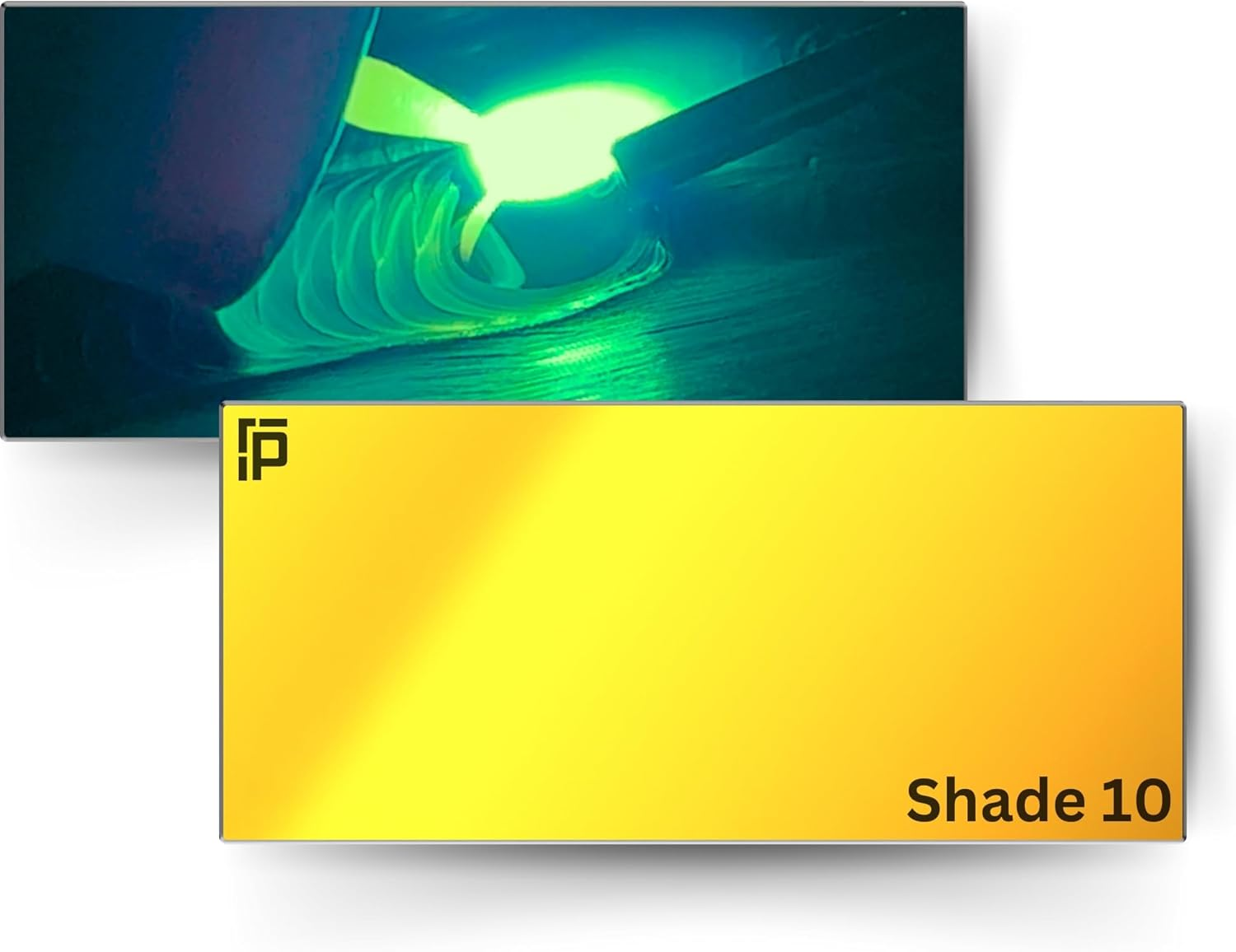 The King | Shade 10 Gold Welding Lens 2X4 1/4 | Aqua Colored Glass Welding Lens | Shade 10 Welding Lens 2X4 1/4, Perfect Size for a Sugar Scoop Welding Hood, or Pancake Welding Hood |