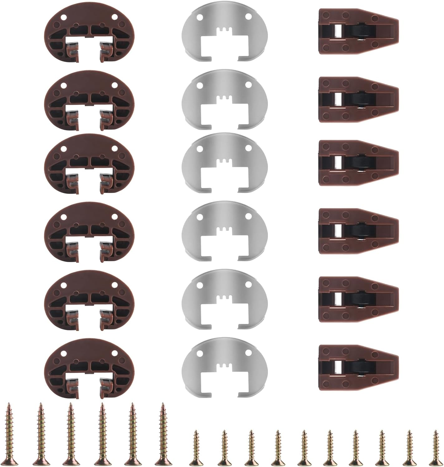 Dresser Drawer Slides Replacement Kit for Kenlin Rite-Trak II Model #168, 6 Set Replacement Drawer Track Slide Kit, Dresser Drawer Replacement Parts, Metal Black Plate, Drawer Stop with Roller