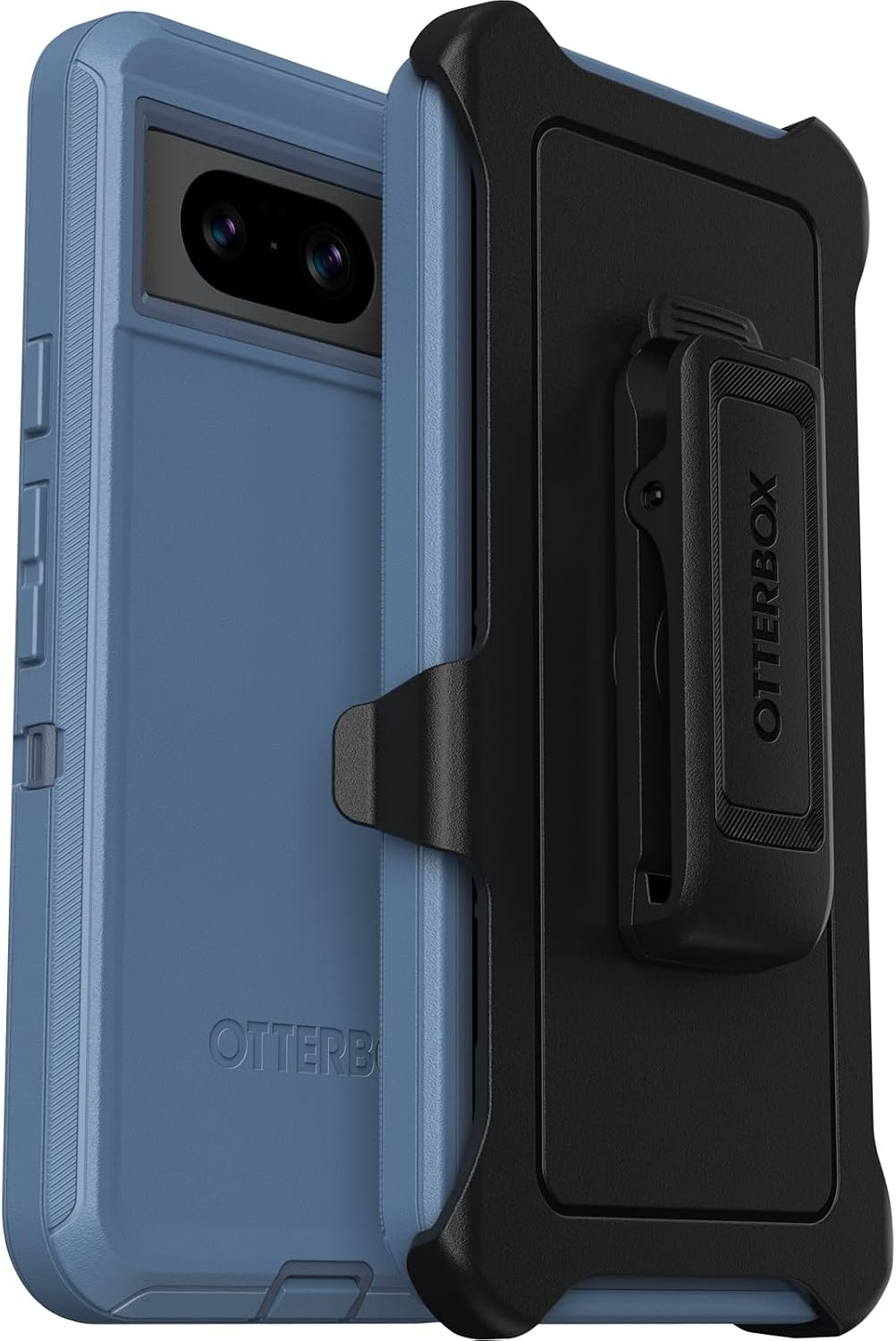 Otterbox Google Pixel 8 Defender Series Case - Baby Blue Jeans Blue | Tough, Rugged & Durable Iphone Case, Pressure-Fitted Dual-Layer Phone Case for Google Pixel with Holster Kickstand