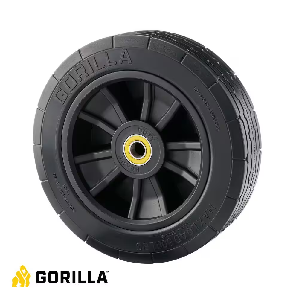 10 In. Heavy-Duty No-Flat Hand Truck Replacement Tire