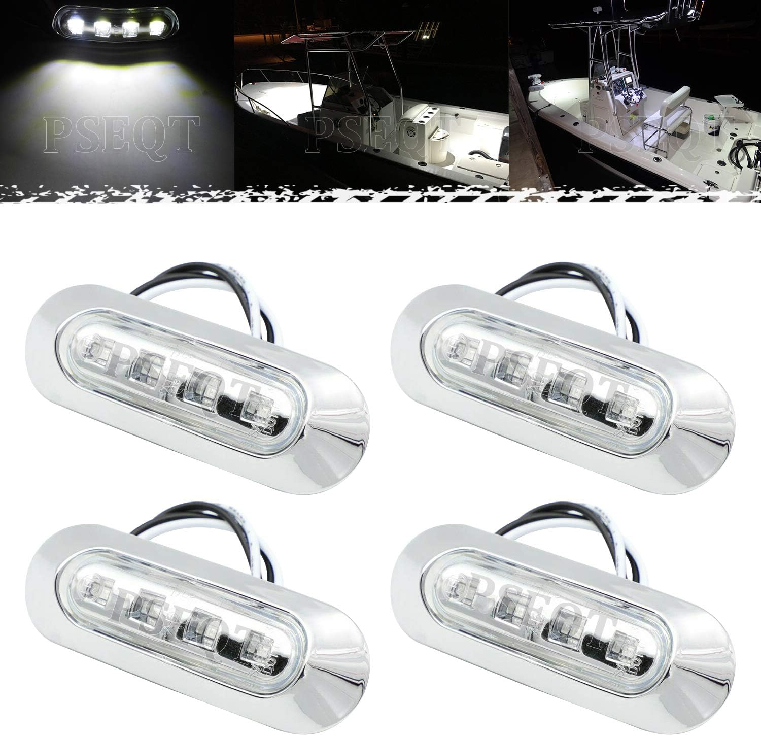 Luces LED impermeables de 3,8'': cortesía, interior, cubierta y navegación