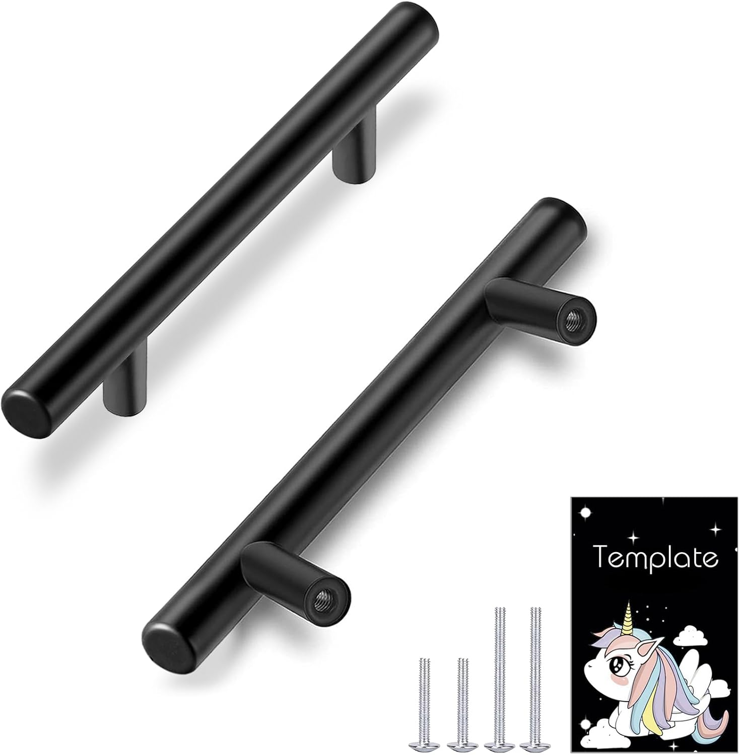 HBL' 20 Pack | 3 Inch Center to Center Matte Black Cabinet Pulls Kitchen Cabinet Handles,Made of Stainless Steel,Ideal for Cabinet,Drawer,Cupboard and Wardrobe.