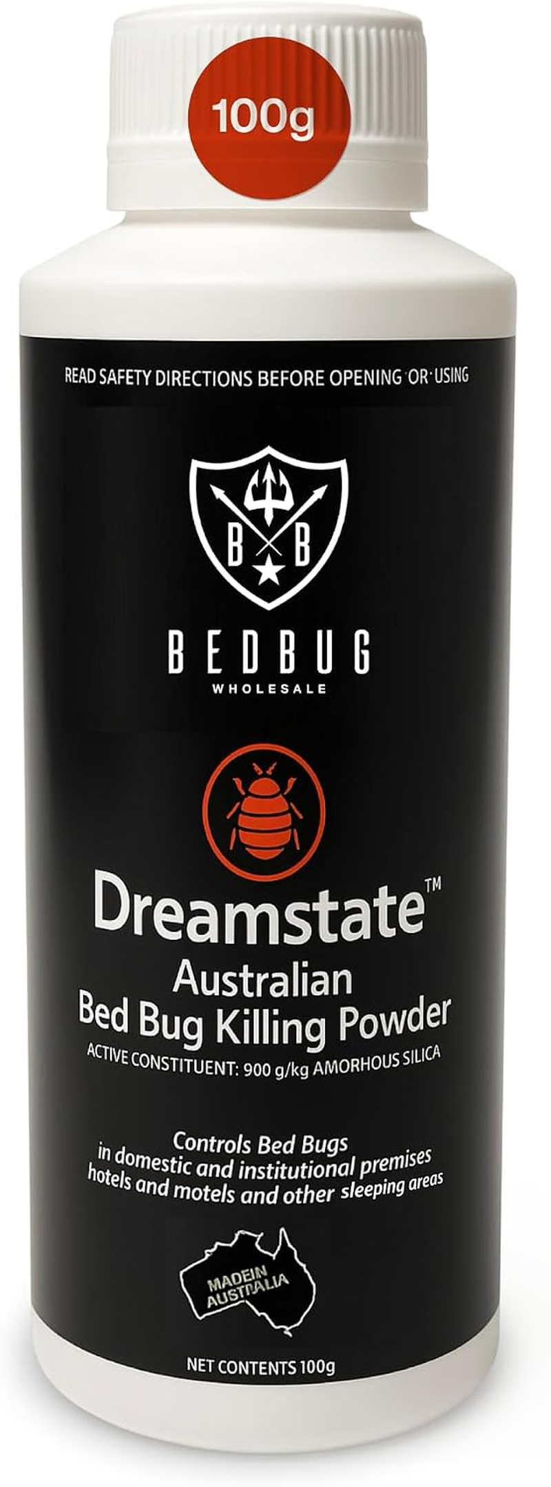 Dreamstate Bed Bug Killing Powder, Long-Lasting Chemical Free Mechanical Pesticide for Bed Bugs & Crawling Insects 100G