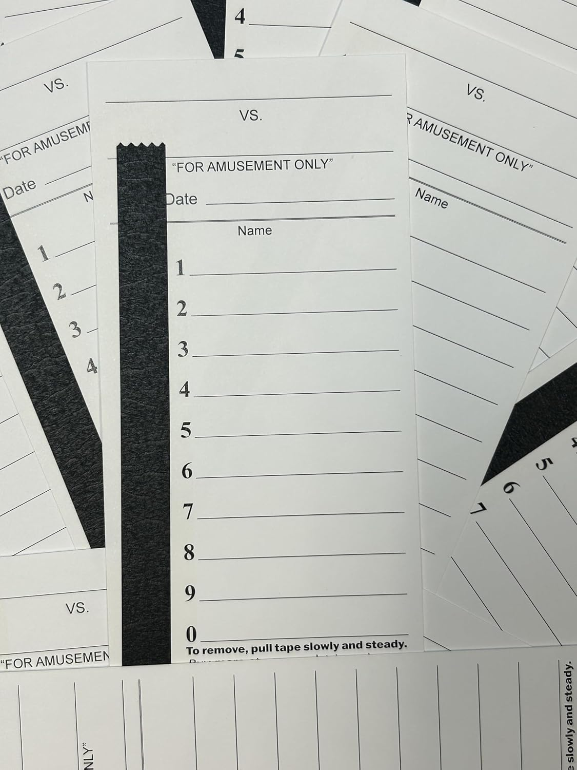 10 Line Football Sports Strip Cards. Full Size. Pool Cards Pack of 50. Baseball, NASCAR, Boxing, Soccer, Collectibles, Coins Strip Cards. Includes Bonus # & Instructions. NOT Scratch