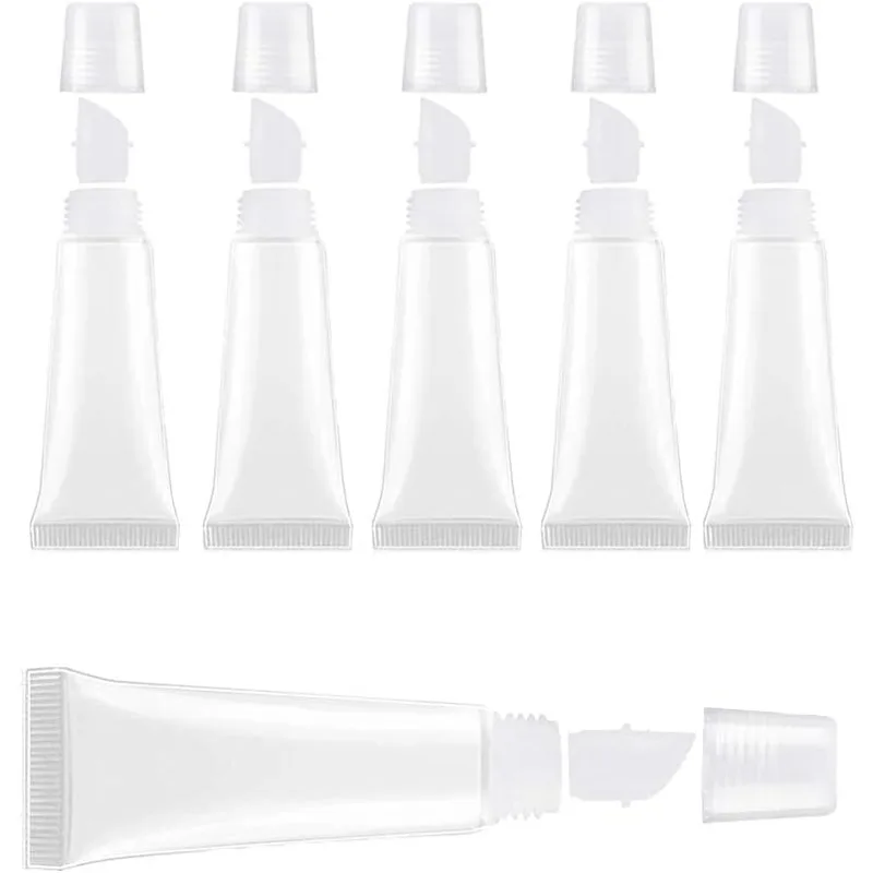 6Pcs Clear Empty Lip Balm Tubes Lip Gloss Containers 5 10ml DIY Makeup Travel
