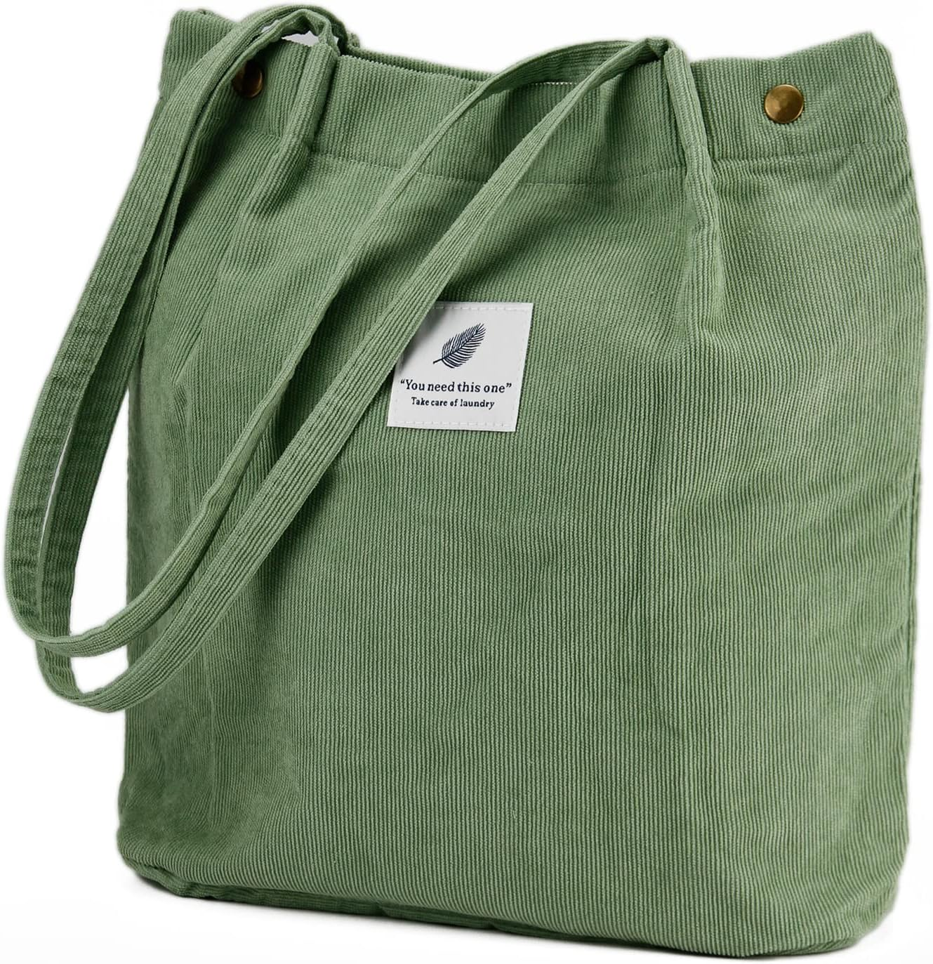 Cute Corduroy Tote Bag for Women – Work, Travel & Grocery Shoulder Bag