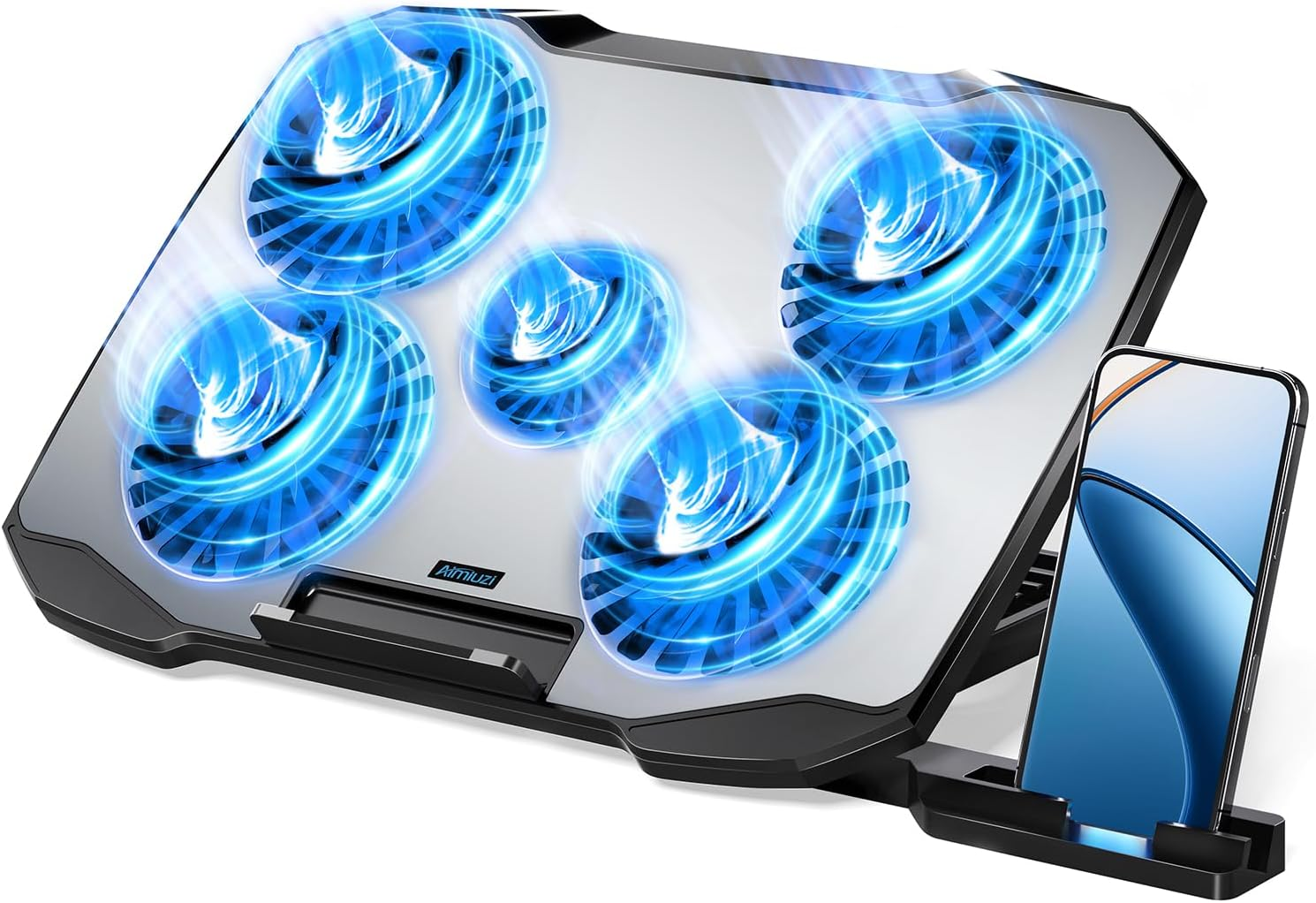 Base refrigerante laptop 5 ventiladores para 12 a 15 pulgadas 5 alturas 2 puerto