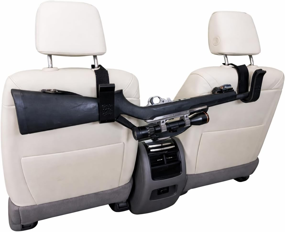 Cojo Classic Truck Gun Rack – Headrest Rifle & Shotgun Holder for Truck, SUV & Car – Back Seat Gun Rack Clips to Headrest for Secure Vehicle Firearm Storage