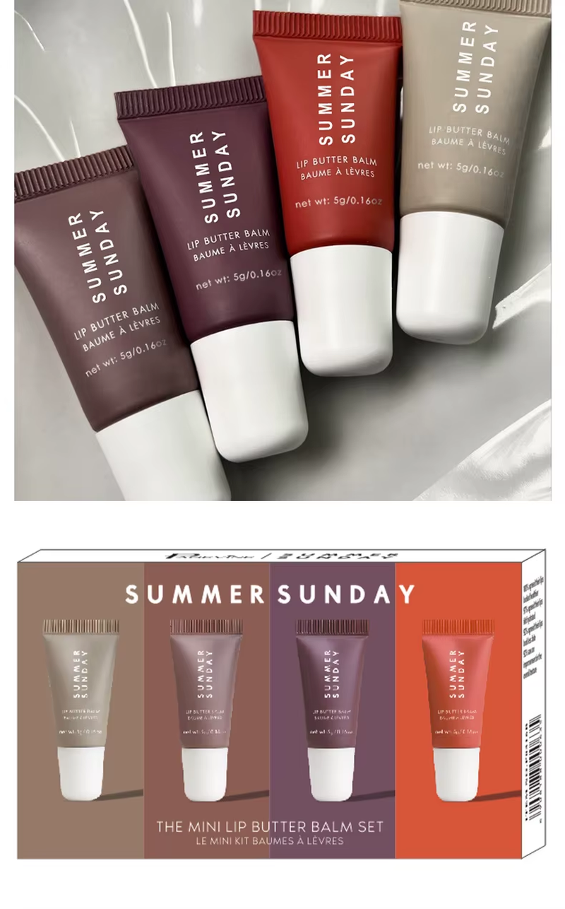 Wholesale Four-Piece Lip Gloss Set, Hydrating and Lustrous Makeup, Waterproof, Long-Lasting and No Smudging