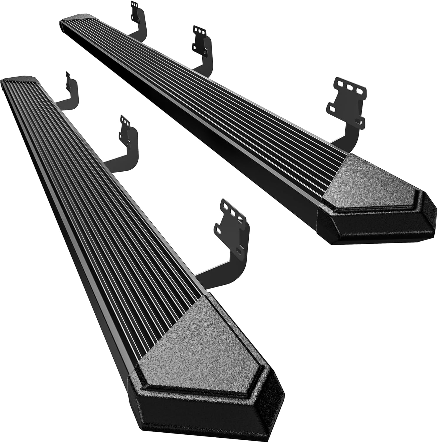 Running Boards Compatible with 2019-2026 RAM 1500 New Body Crew Cab, Side Step W/Pad Design, Black Steps Bars Nerf Bar Rails