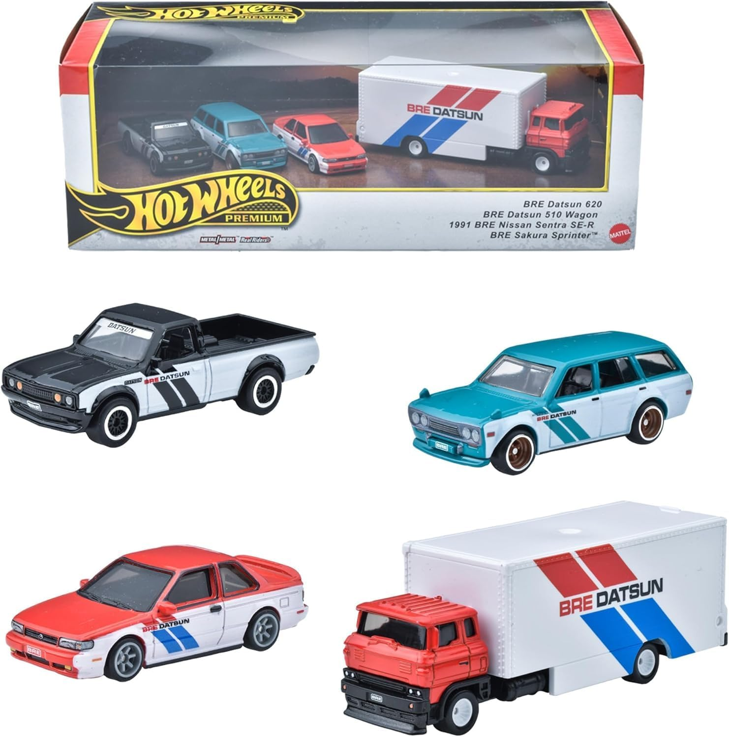 Hot Wheels Toy Cars, Premium Fast and Furious Premium Bundle, Set of 5 Die-Cast