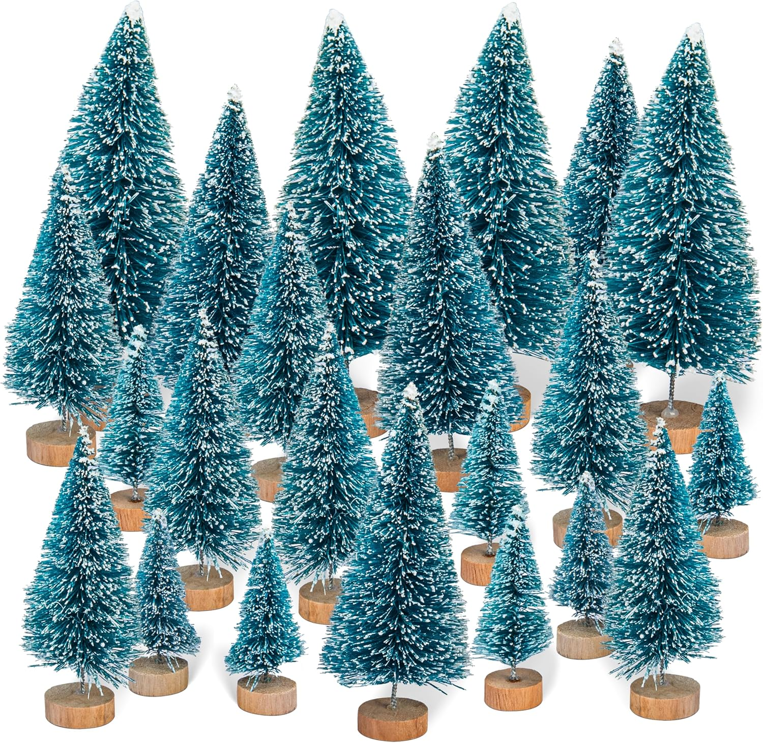30 Pcs Mini Christmas Trees, Btowin VCF 3 Color Artificial Snow Frost Trees S... - Picture 11 of 13