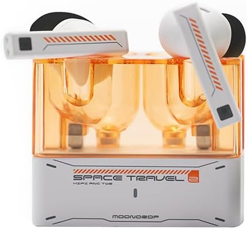 Space Travel 2 Hifi Noise-Canceling TWS Wireless Earphone Bluetooth 6.0 ANC Low-Latency Game Mode SBC/AAC (White)