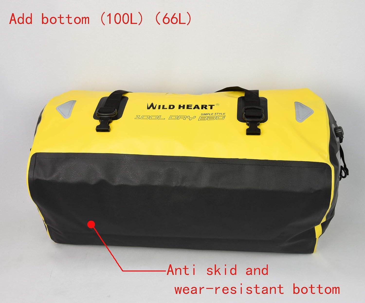 WILD HEART Waterproof Bag Duffel Bag 40L 66L 100L with Welded Seams Shoulder ... - Picture 7 of 14