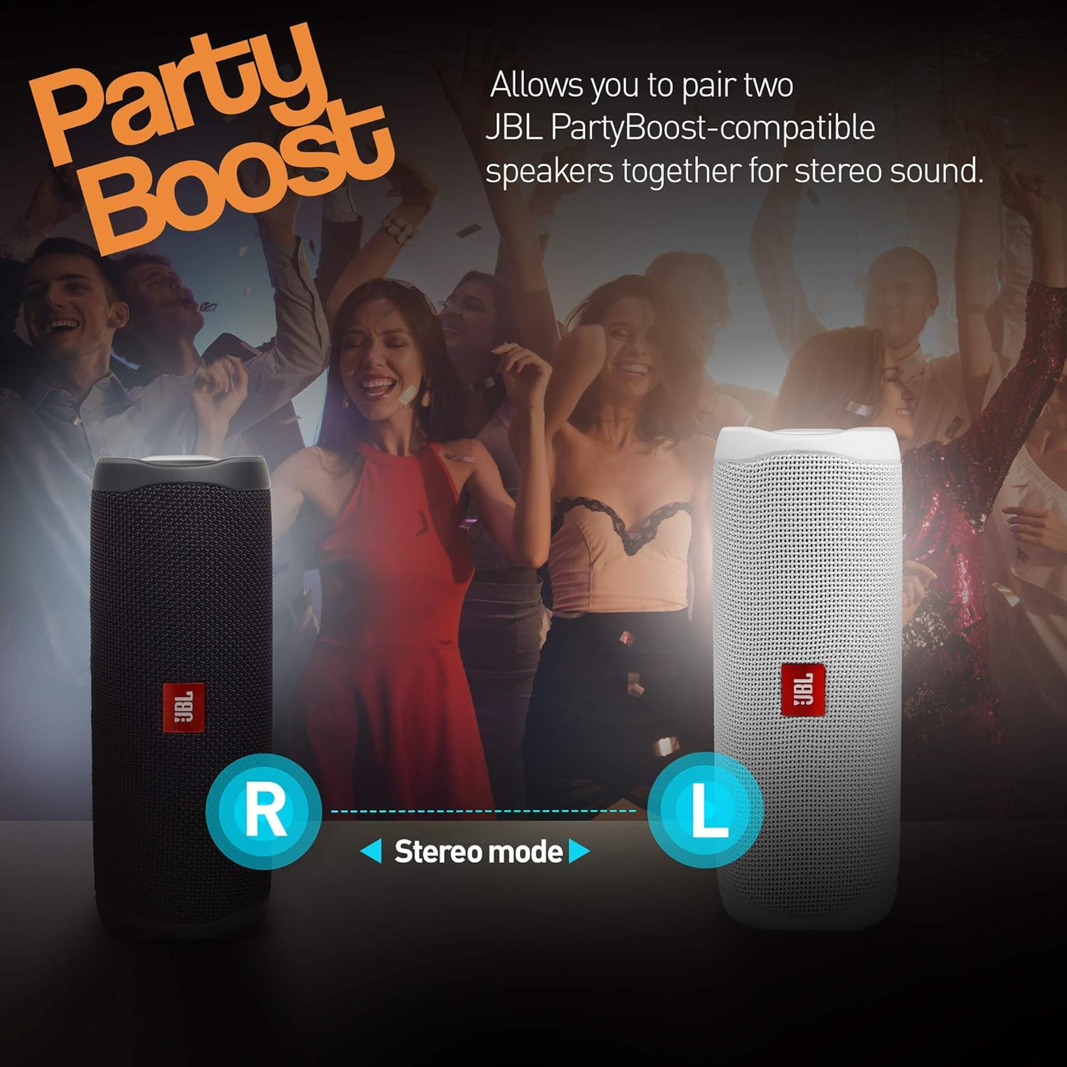 JBL Flip 5 Portable Waterproof Bluetooth Speaker, White - Picture 7 of 12