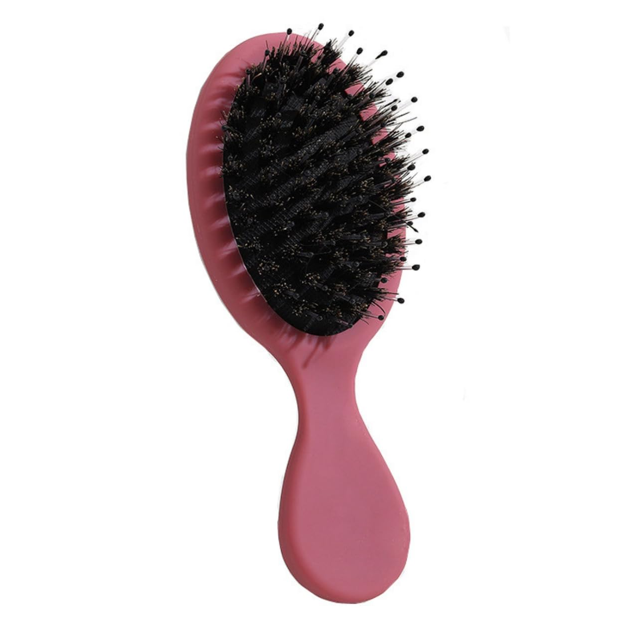 Mini Travel Hair Brush for Women Men Adults, Small Detangling Beech Wood Hairbrush for Wet Dry All Hair Types, Glide through Tangles with Ease Knots without Tears or Breakage (Cameo Brown)