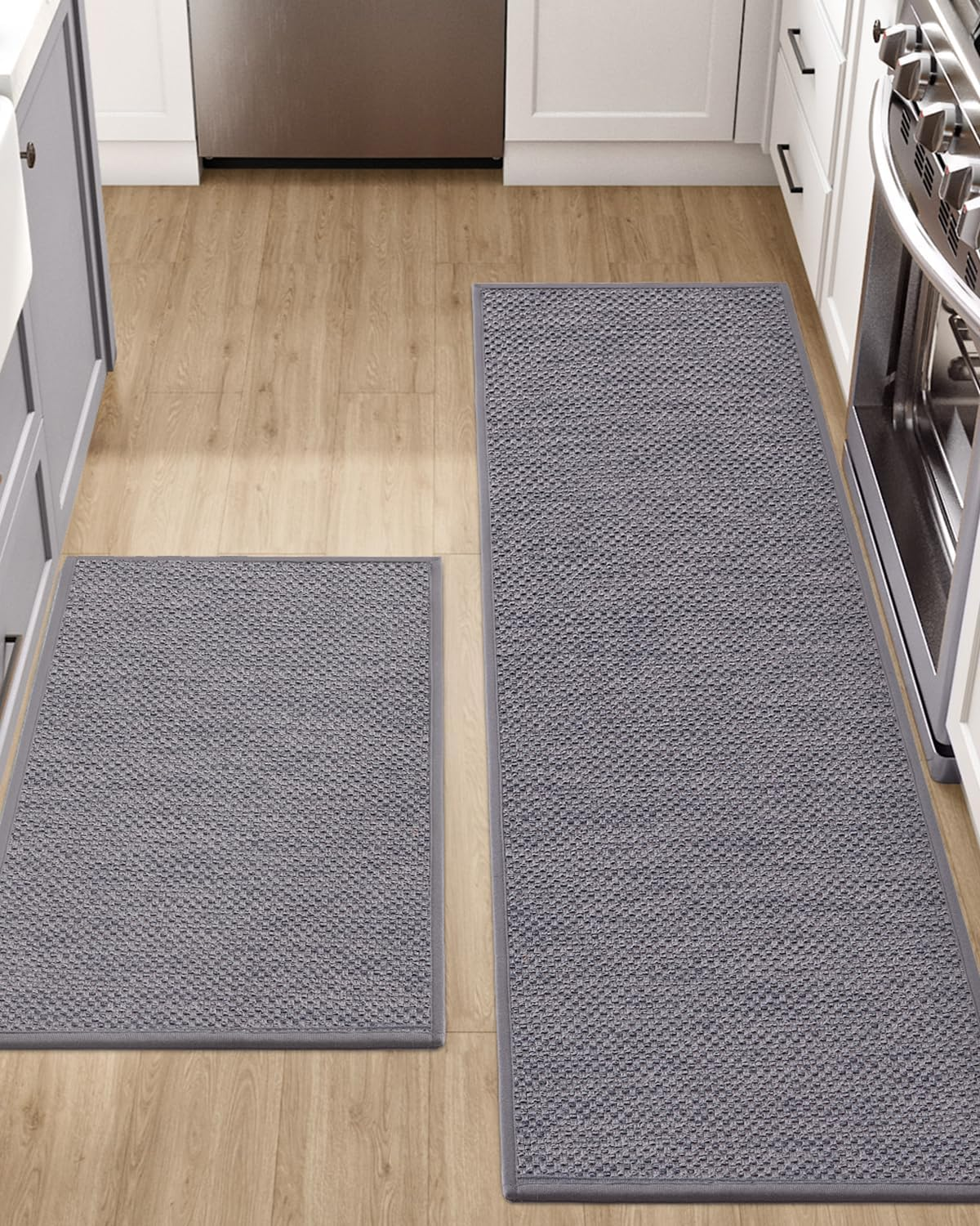 DEXI Kitchen Rugs and Mats for Floor, Non Slip Washable Absorbent Thin Woven ... - Picture 3 of 13