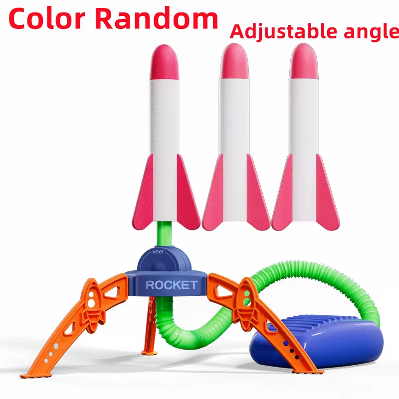 Rocket Launcher Toy Flying Foam Rocket Pedal Pump Children'S Inflatable Jump Outdoor Interactive Game