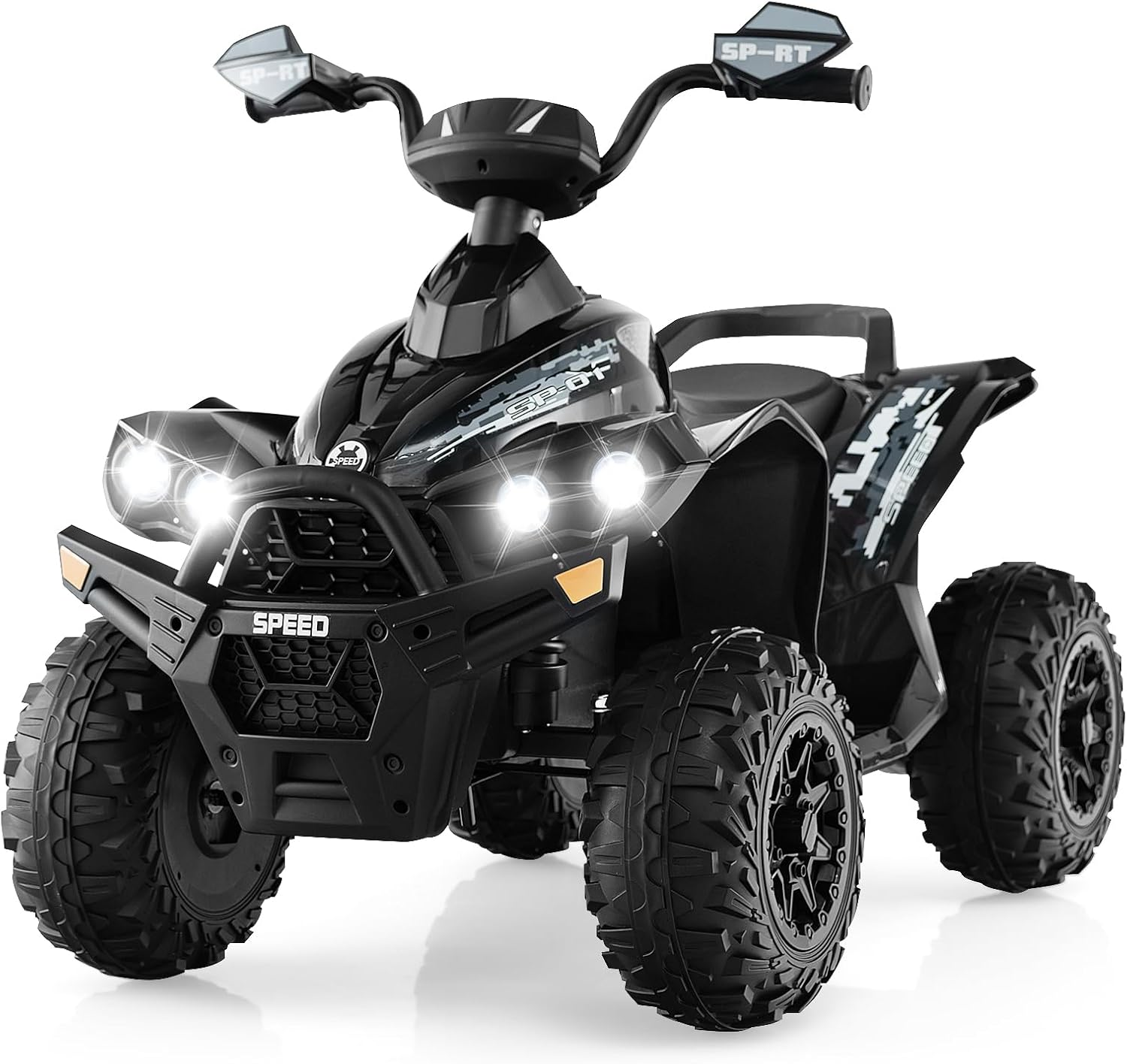 Kids ATV, 12V 4 Wheeler Ride on Toy, Dark Black