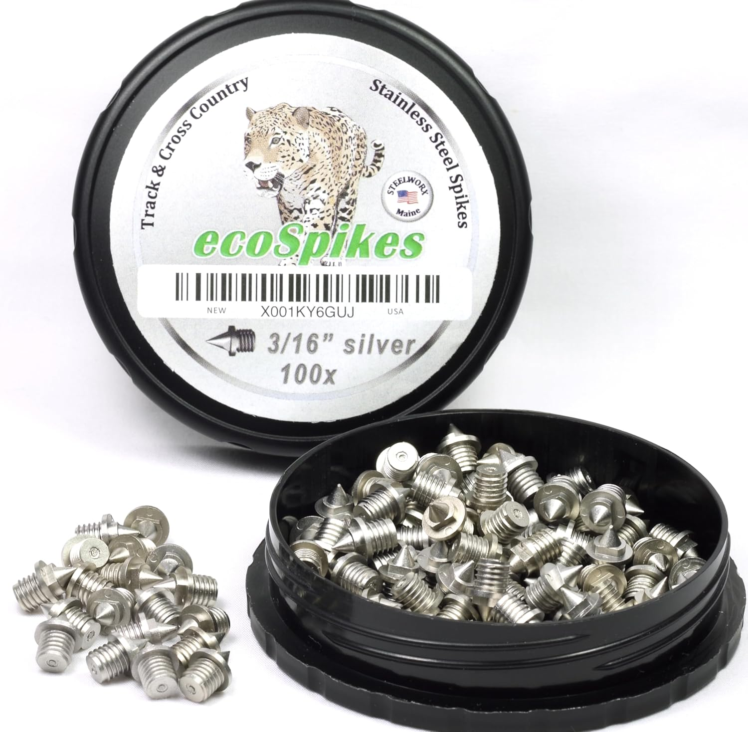 3/16 Inch Stainless Steel Track and Cross Country Spikes (Bag of 100)