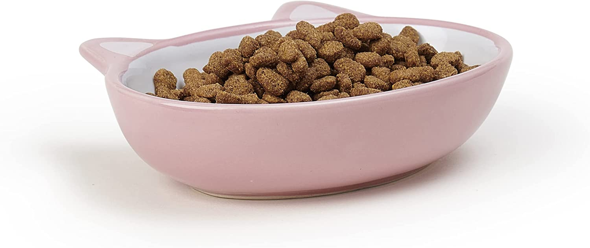Petrageous Ceramic Oval Cat Bowl, Pink - Picture 4 of 14