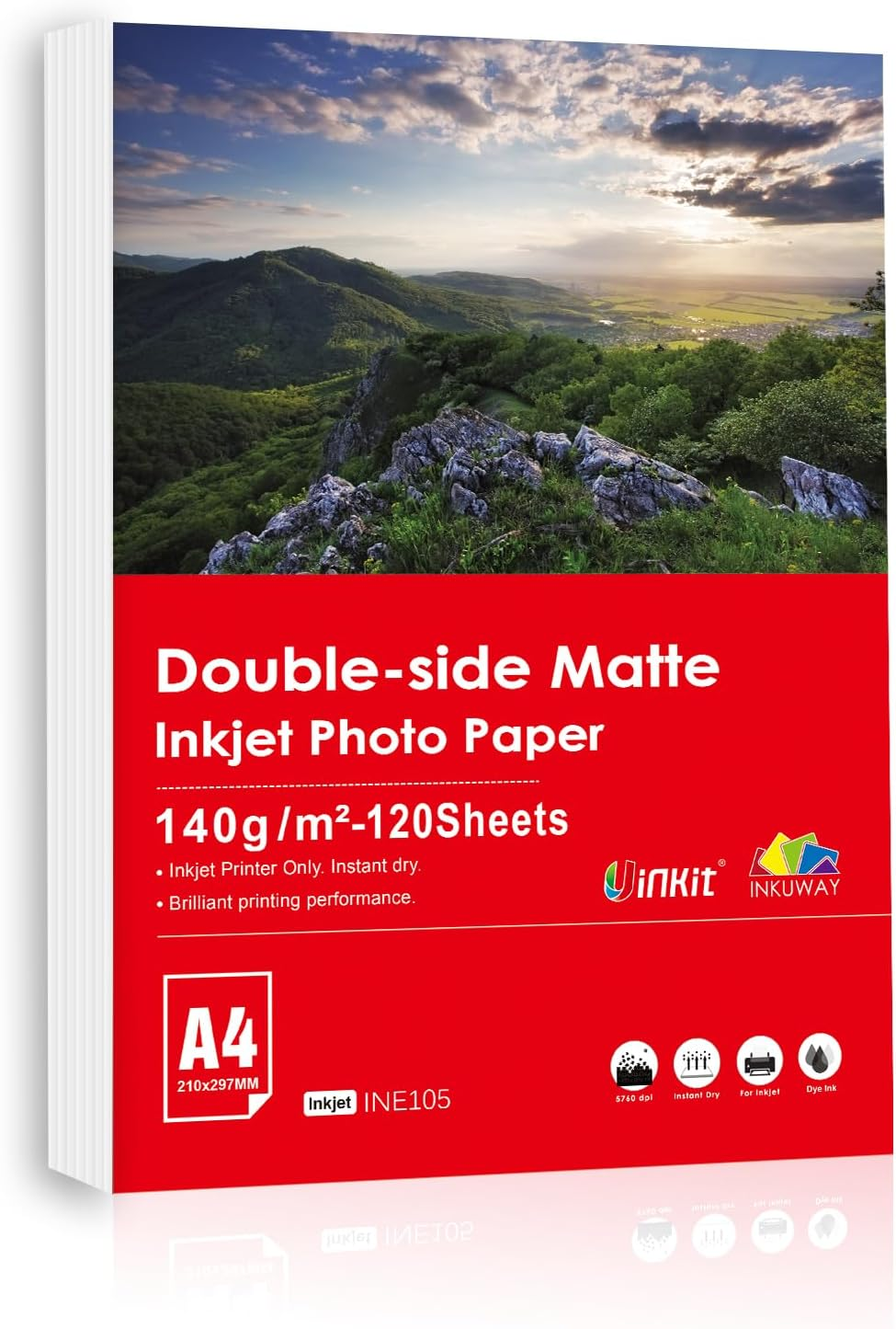 INKUWAY 260gsm Thick Double Sided Matte Photo Paper Inkjet A4 100sheets Matt ... - Picture 12 of 16