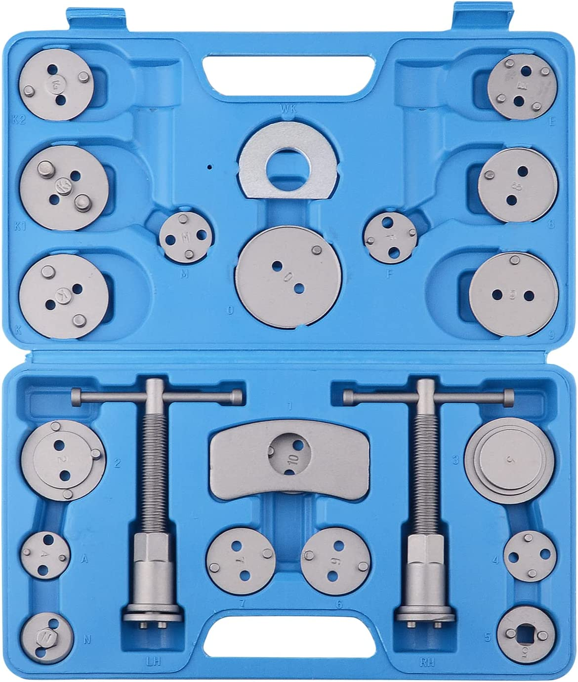 22pc Disc Brake Caliper Piston Rewind Tool Kit Set for Almost Cars Trucks and Four-Wheel Drive Vehicles