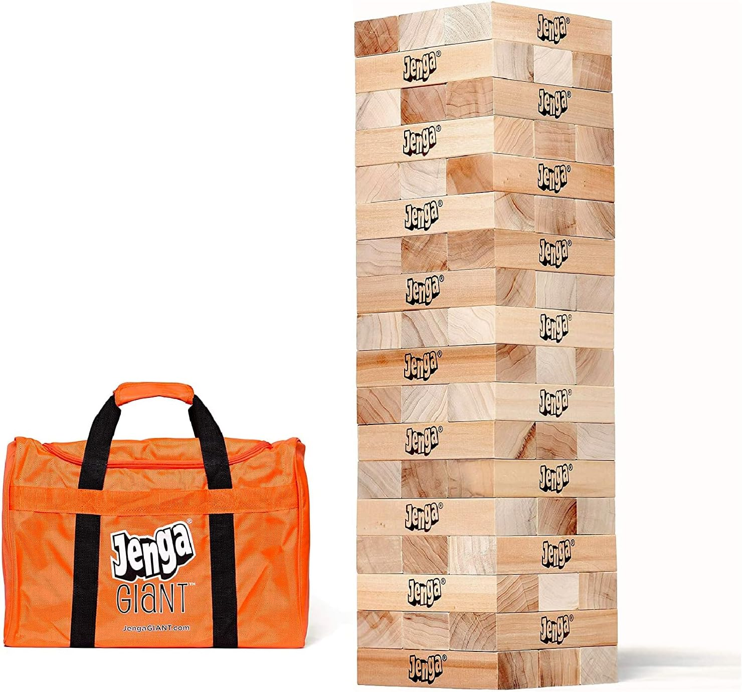 Jenga Giant - Hardwood Blocks - Stacks to over 5 Feet - Officially Licensed - JS7