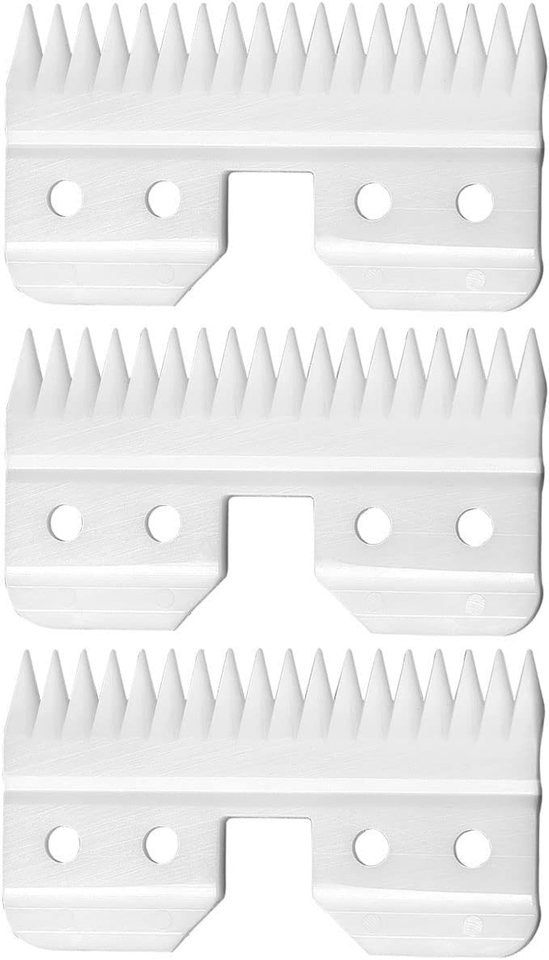 3 Pieces Ceramic Blades for Oster Fast Feed Clipper, A5 Replacement Blades