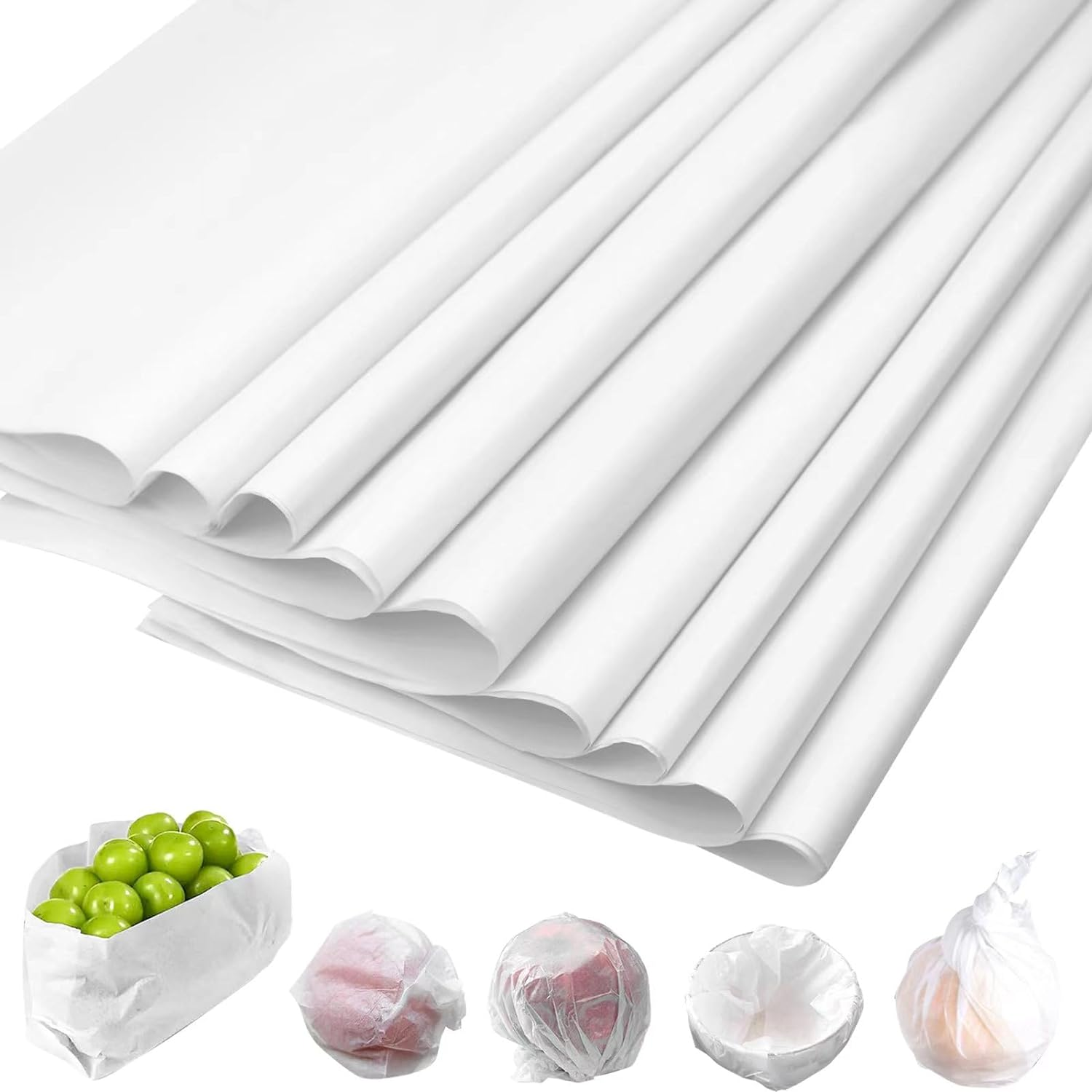 RYKOMO 200 Sheets 15 X 20 Inch Acid Free Archival Tissue Paper, Unbuffered No Acid Paper White No Lignin Free Packing Tissue Paper for Preserving Storage Textiles Linens Present Wrap
