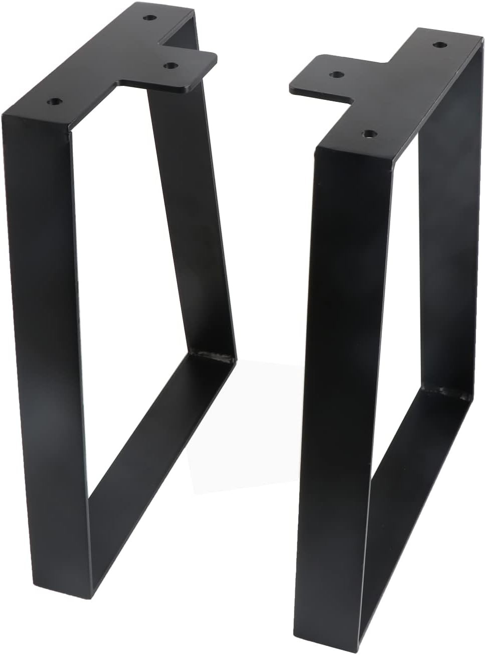 12 Inch Trapezoid Table Legs Black, DIY Furniture Metal Legs for Coffee Table, Bench Stool Cabinet Furniture Feet - Set of 2