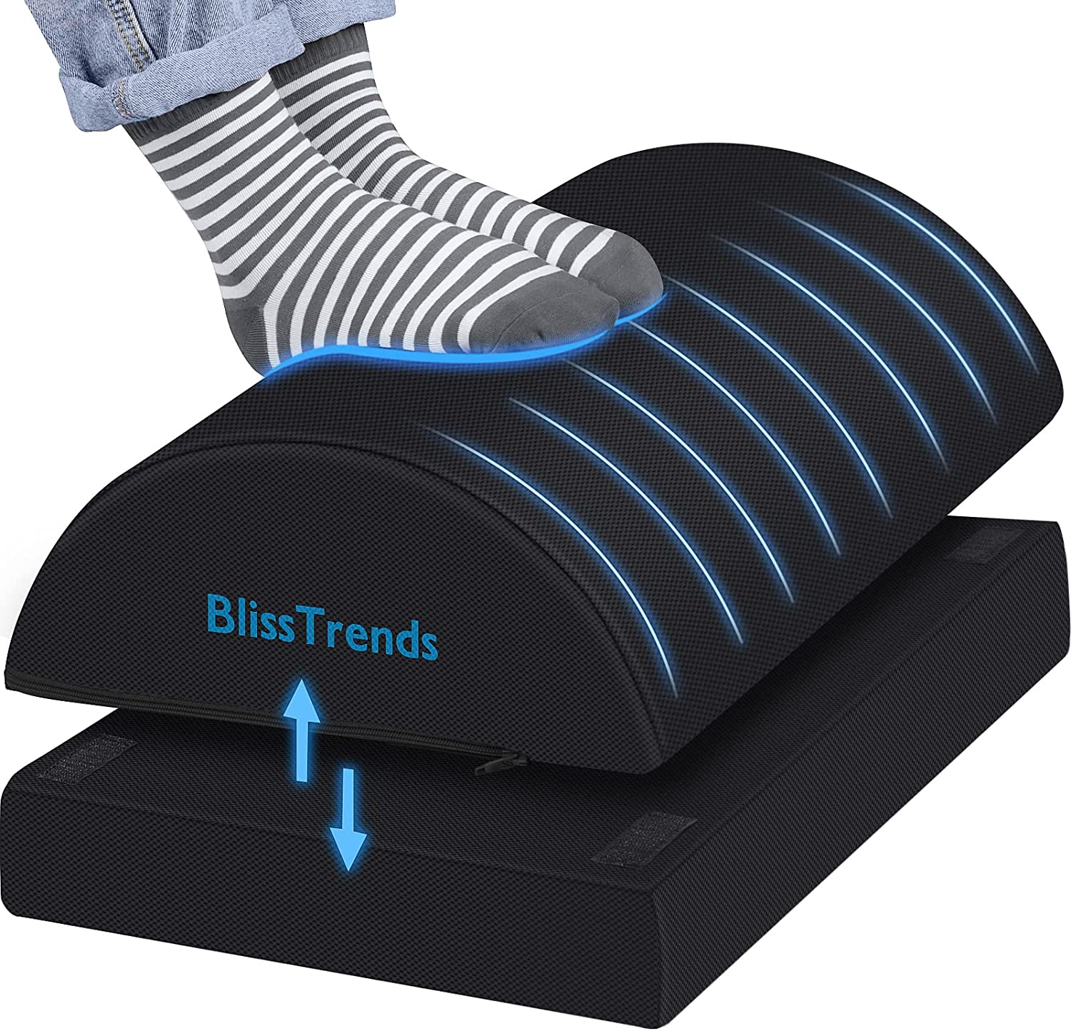 Blisstrends Foot Rest for under Desk at Work-Versatile Foot Stool with Washable