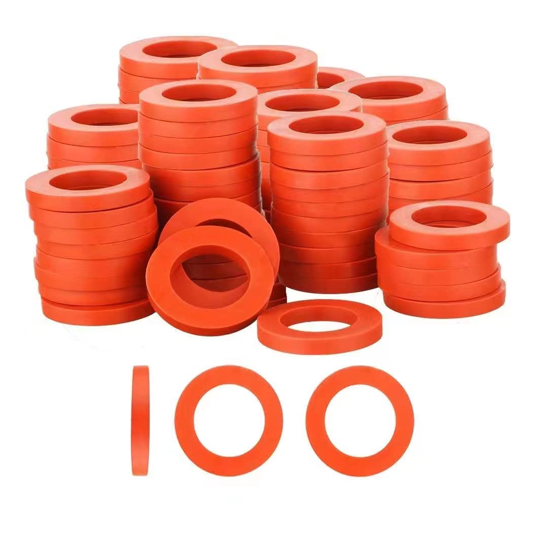 100 Pcs Arandelas De Goma Para Manguera Jardin Resistente Ajuste Estandar 3/4