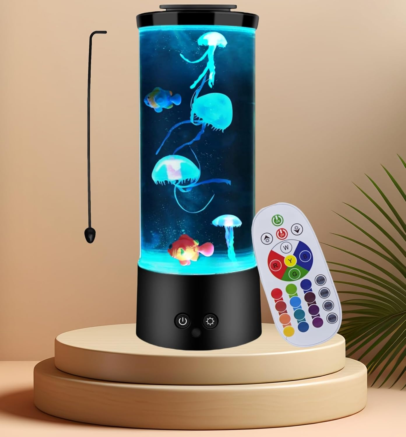Jellyfish Lamp with 16 Color Changing Relax Mood Light Gift with Remote Control Usb/Battery Jellyfish Aquarium for Home Office Table Room Decor Gifts for Kids Adults